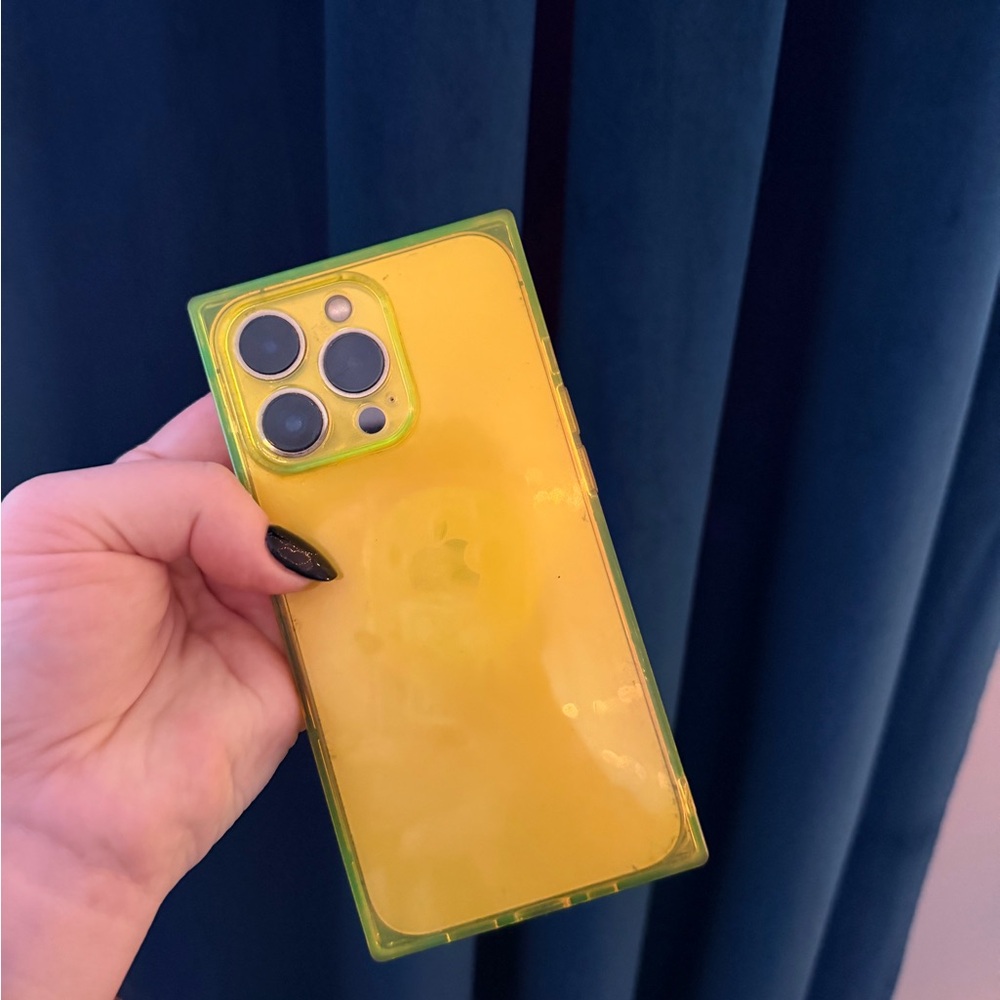 Yellow-Green square rectangle Phone Case
